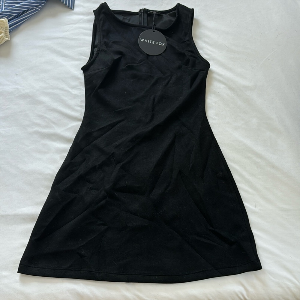 Black stretchy mini dress